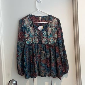 COPY - RAGA x free people Mystic Garden Blouse